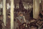 Edgar Degas Women in open air cafe painting